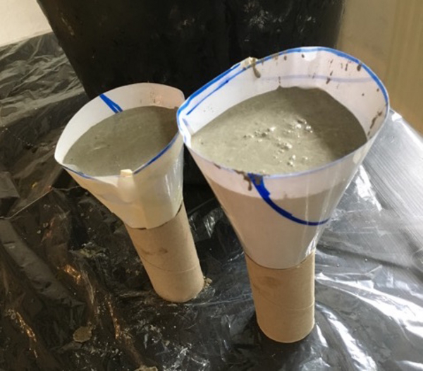 Juletrae i beton  beton i formene  henriette breinholt